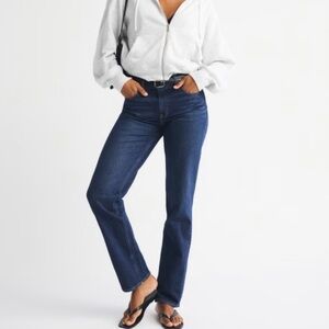 Curve Love Mid Rise 90s Straight Jean - Dark Wash Size 28